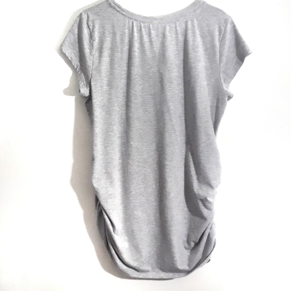 Thyme Maternity grey XL Rock the Bump Ladies Graphic T Shirt - Picture 2 of 5